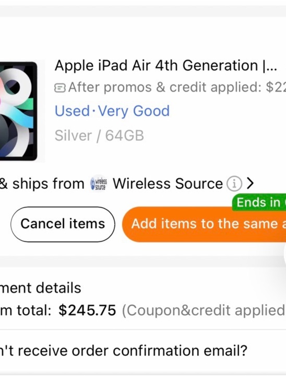 Apple iPad Air 4th Generation Silver - 64GB